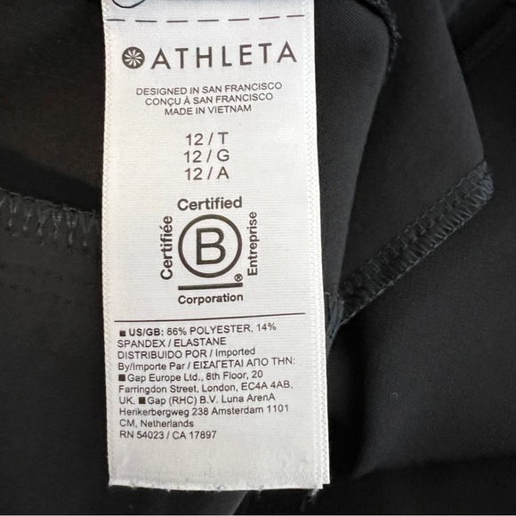 Athleta Black Endless High Rise Ankle Pant Size 12 Tall Stretch Pull On Travel - Picture 10 of 11